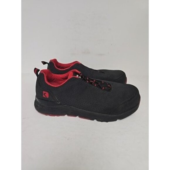 DAKOTA Men's 2410 CTCP Quad Comfort Anti Slip Low Cut Safety Shoes Black Red 13M - Picture 2 of 9